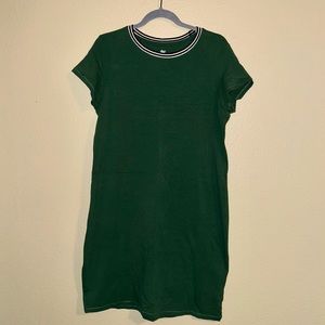 Sporty green tshirt dress